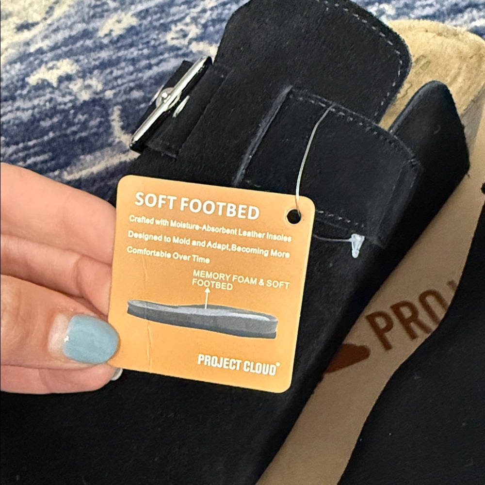 Women’s Black project cloud platform clogs with B… - image 5